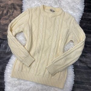 FLAIR FASHION KNIT CREAM SWEATER WINTER FALL Y2K ACADEMIA GILMORE GIRLS